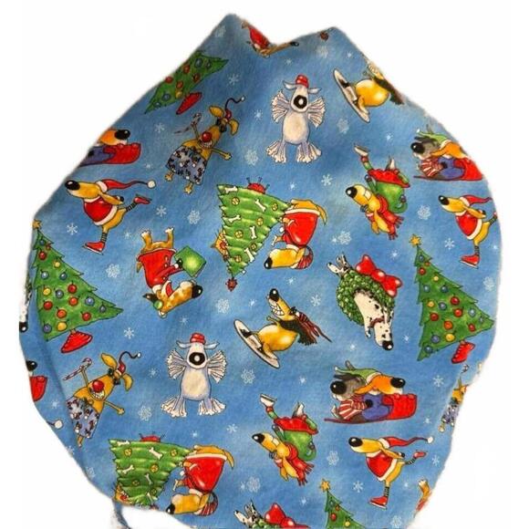 Other - SCRUB CAP‎ HAT NEW WITH DRAW STRINGS  CHRIISTMAS
